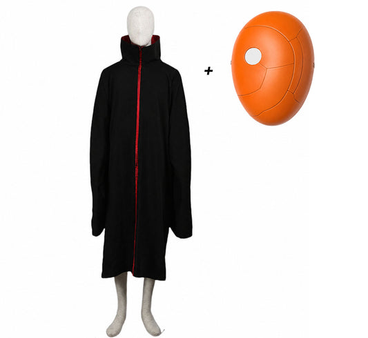 Red Cloud Option Anime One Eye Masked Rogue Ninja Cosplay Cloak for Men Kids Halloween