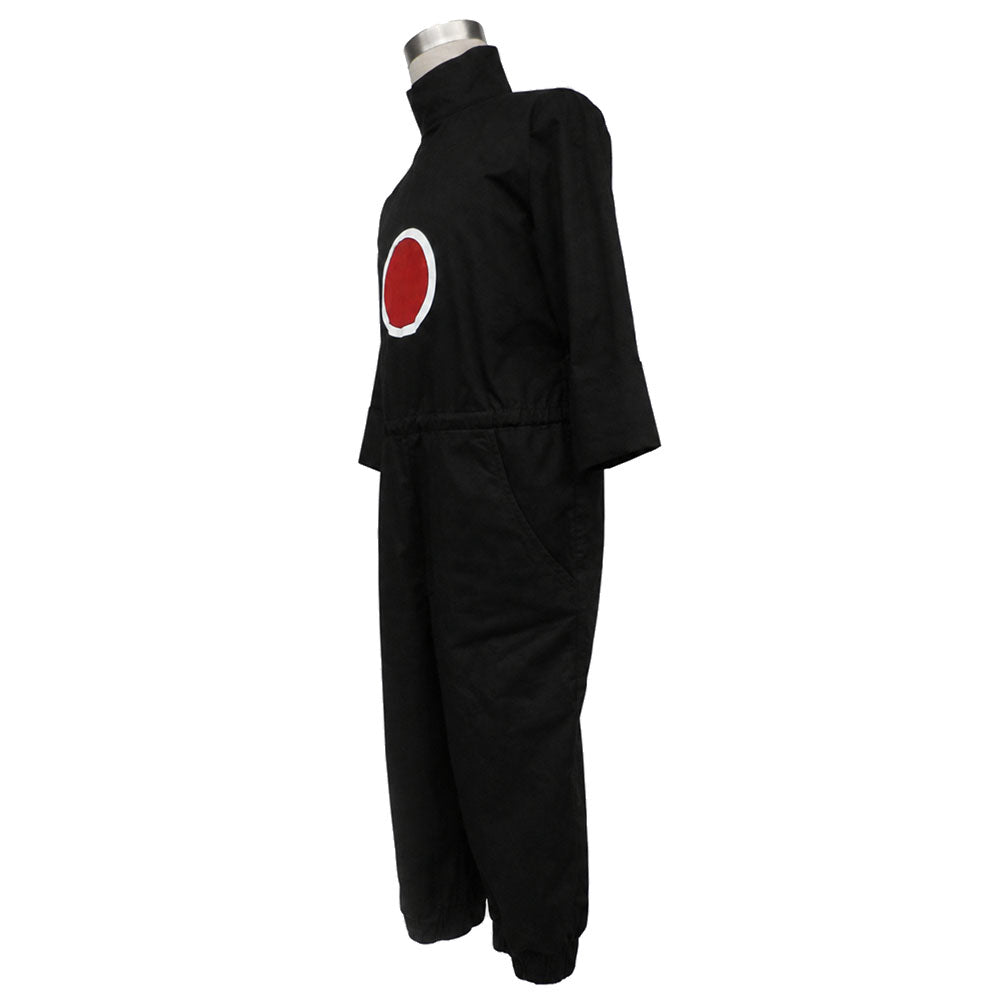 Anime Sand Puppet Master Ninja Cosplay Costume Black Hooded Jumpsuit full Outfit Men Kids