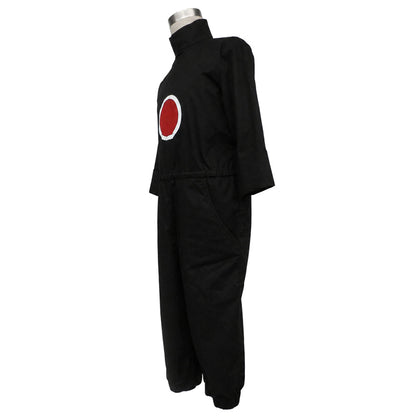 Anime Sand Puppet Master Ninja Cosplay Costume Black Hooded Jumpsuit full Outfit Men Kids
