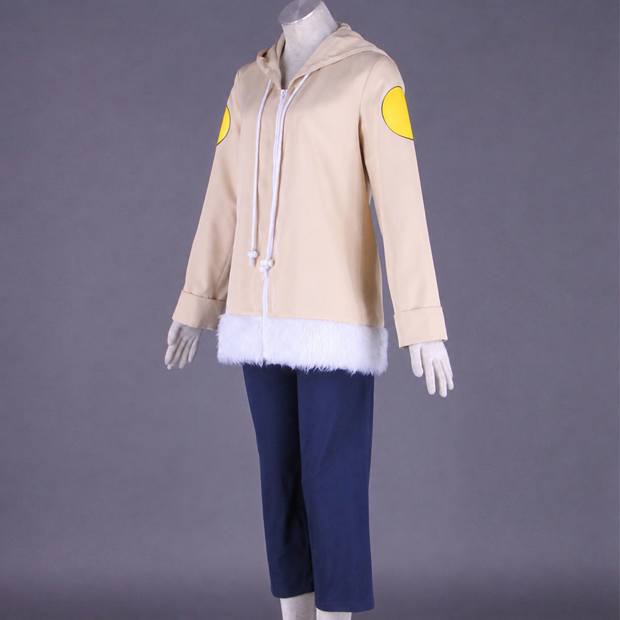 Anime White Eye Gentle Fist Kunoichi Cosplay Costume with Headband Women Kids