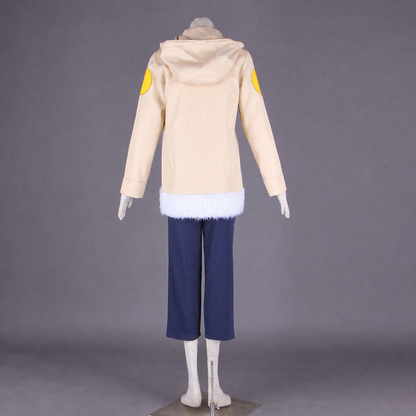 Anime White Eye Gentle Fist Kunoichi Cosplay Costume with Headband Women Kids