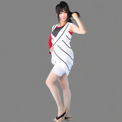 Anime Black Wavy Long Hair Genjutsu Master Female Ninja Cosplay Costume for Women Kids
