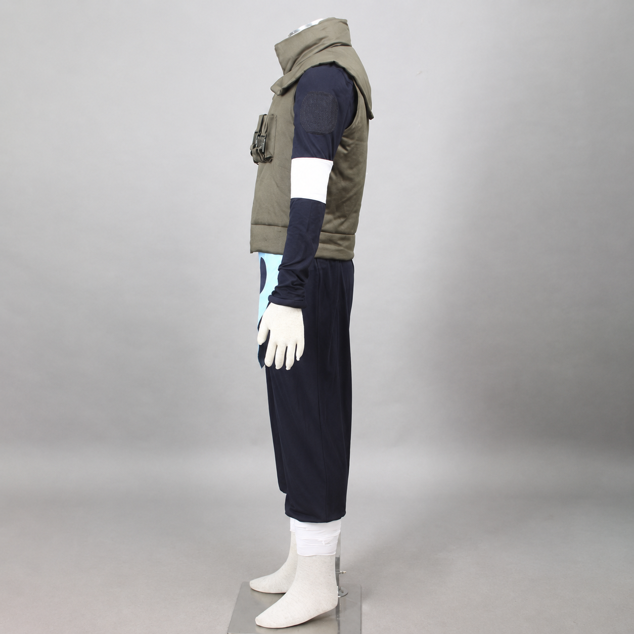 Anime Bearded Tactical Ninja Cosplay Costume with Signature Headband for Men Kids Halloween