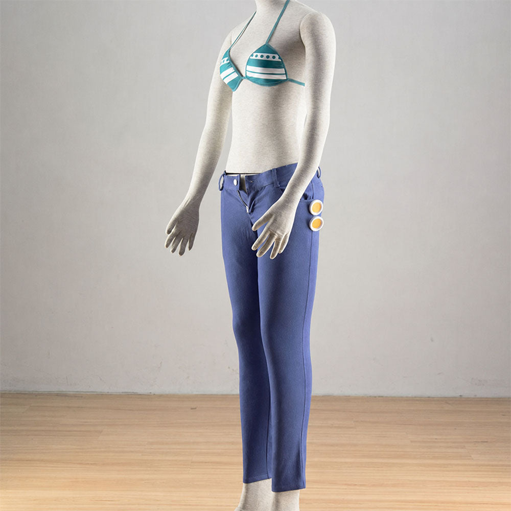 Anime Pirate Timeskip Navigator Swimsuit Costume Set with Accessories for Women