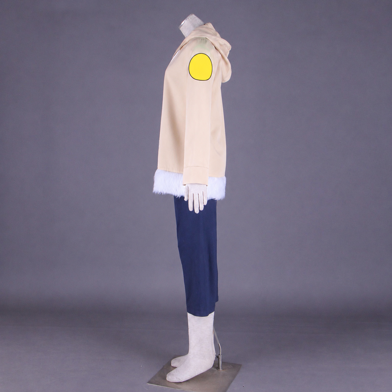 Anime White Eye Gentle Fist Kunoichi Cosplay Costume with Headband Women Kids