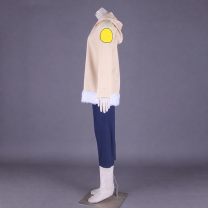 Anime White Eye Gentle Fist Kunoichi Cosplay Costume with Headband Women Kids