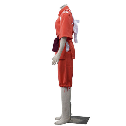 Fantasy Spirit Realm Apprentice Costume Red Worker Outfit for Women Kids Halloween
