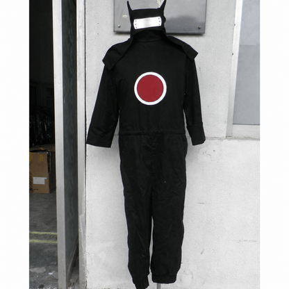Anime Sand Puppet Master Ninja Cosplay Costume Black Hooded Jumpsuit full Outfit Men Kids