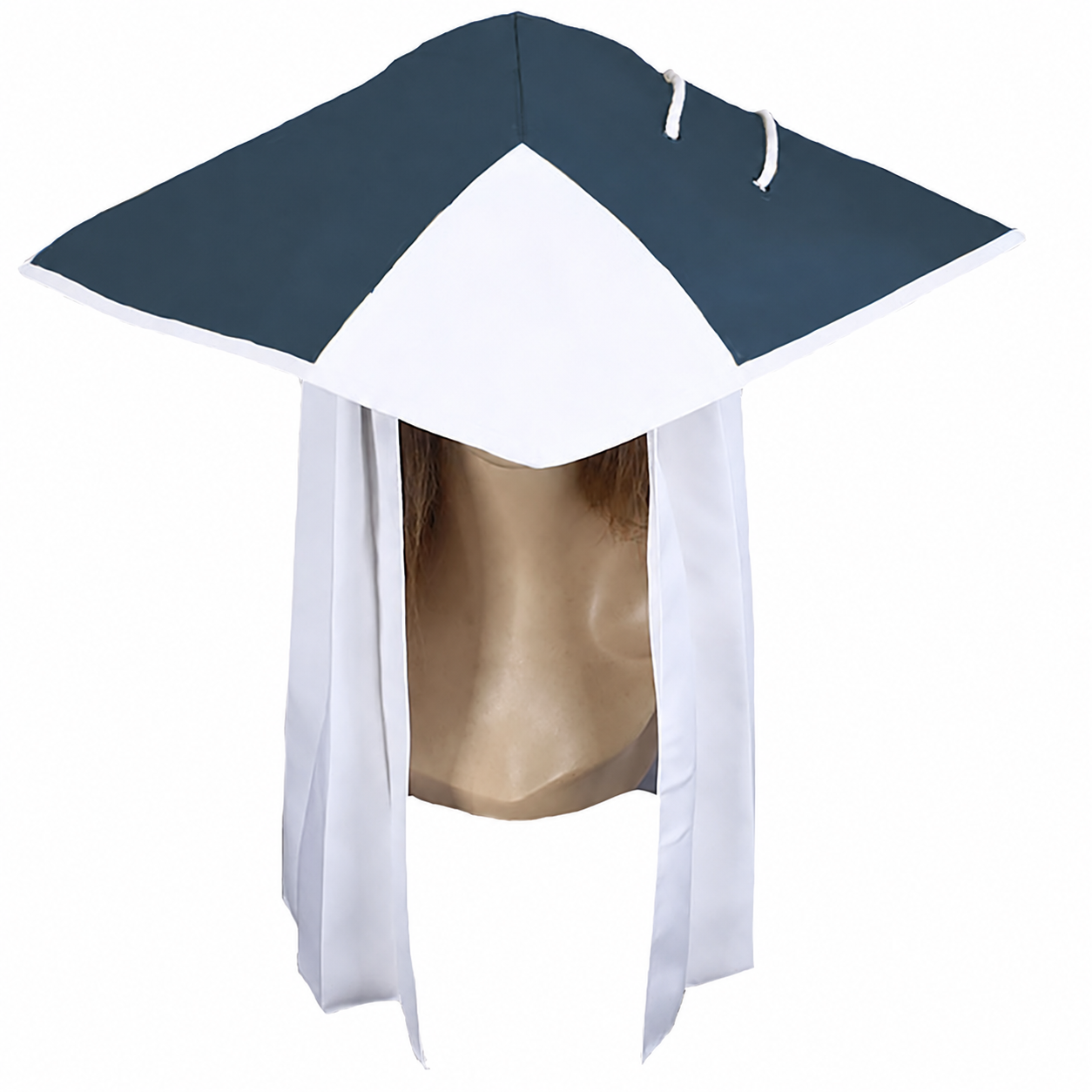 Anime Water Village Leader Cosplay Costume Blue Dress with Leader Hat for Women Kids