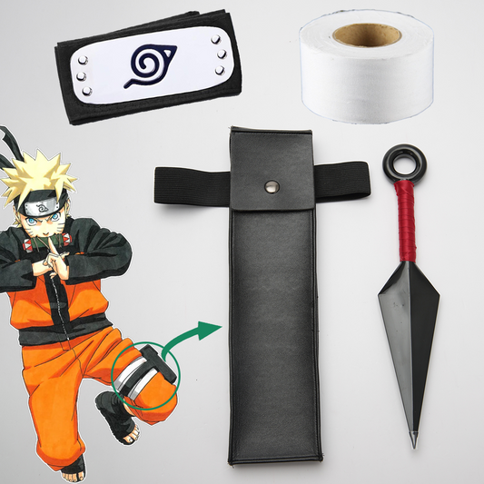 Anime Naruto Shippuden Naruto Sasuke Sakura Kakashi Ninja Leg Bag Kunai Cosplay Accessories