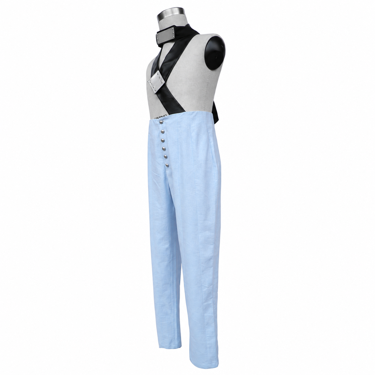 Anime Mist Village Giant Sword Ninja Cosplay Costume with Shoes for Men Kids Halloween