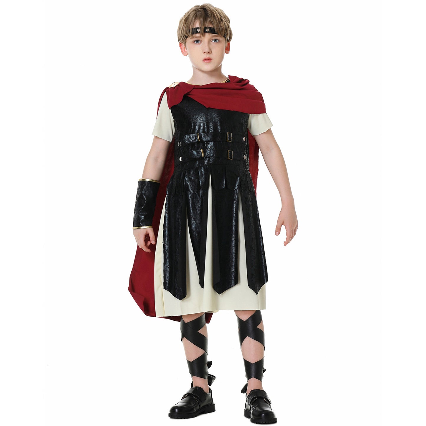 Spartacus Costumes Spartan Warriors Cosplay Full Outfit with Shield Sword For Kids Halloween
