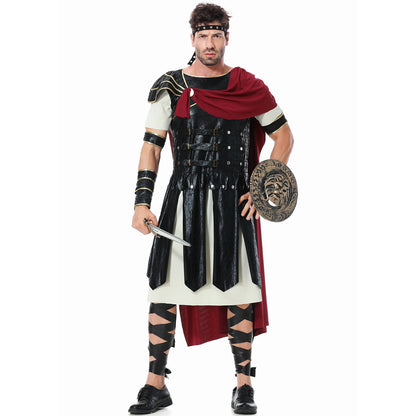 Spartacus Costumes Spartan Warriors Cosplay Full Outfit with Shield Sword For Men Halloween