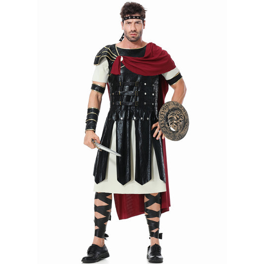 Spartacus Costumes Spartan Warriors Cosplay Full Outfit with Shield Sword For Men Halloween